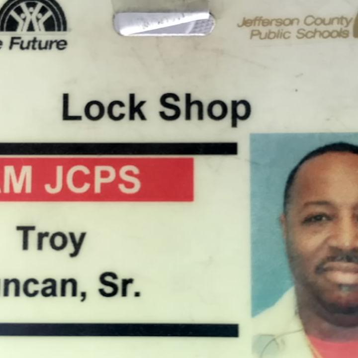 Troy Duncan Sr. JCPS ID badge